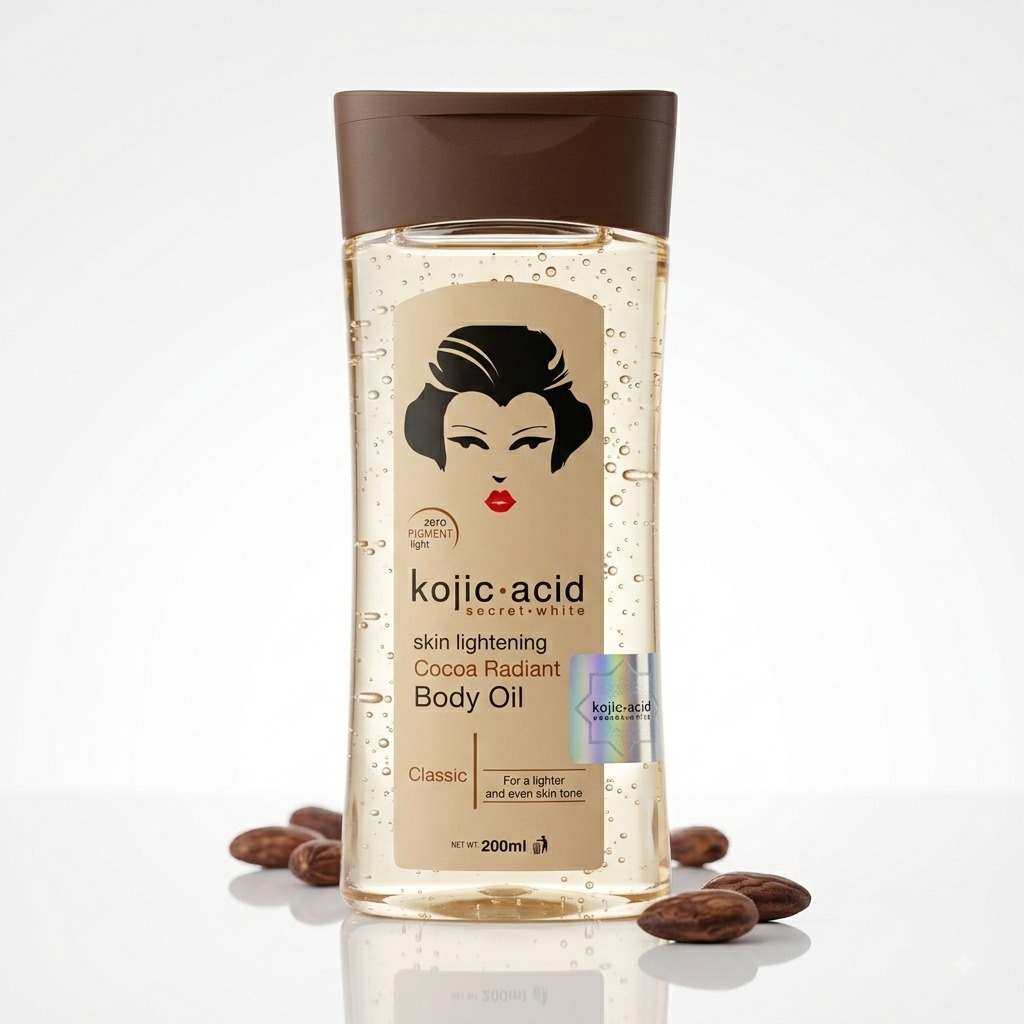 Kojic Acid Secret White Skin Lightening Cocoa Radiant Body Oil (Classic - 200ml)
