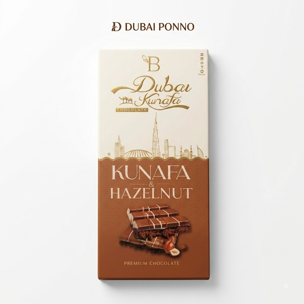 Dubai Kunafa Premium Chocolate – Kunafa & Hazelnut
