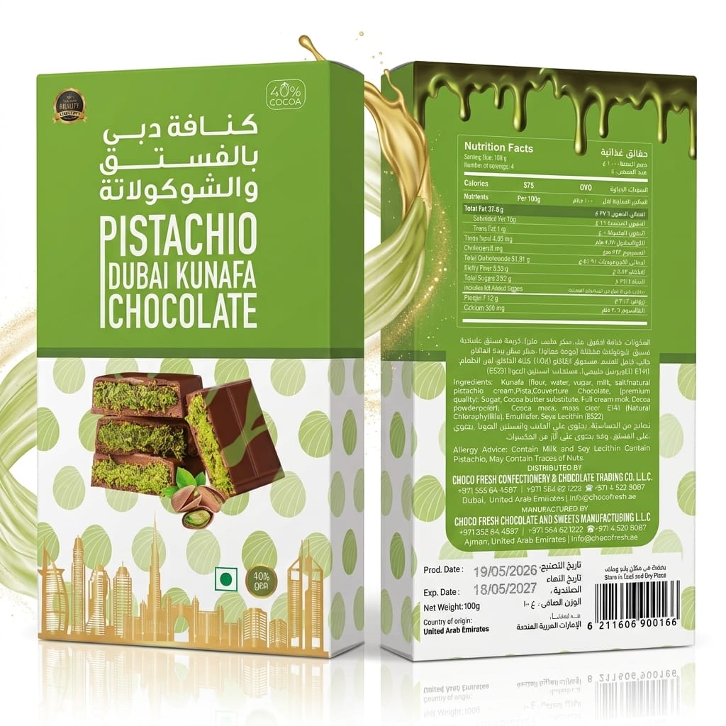 Pistachio Chocolate Kunafa (100g)