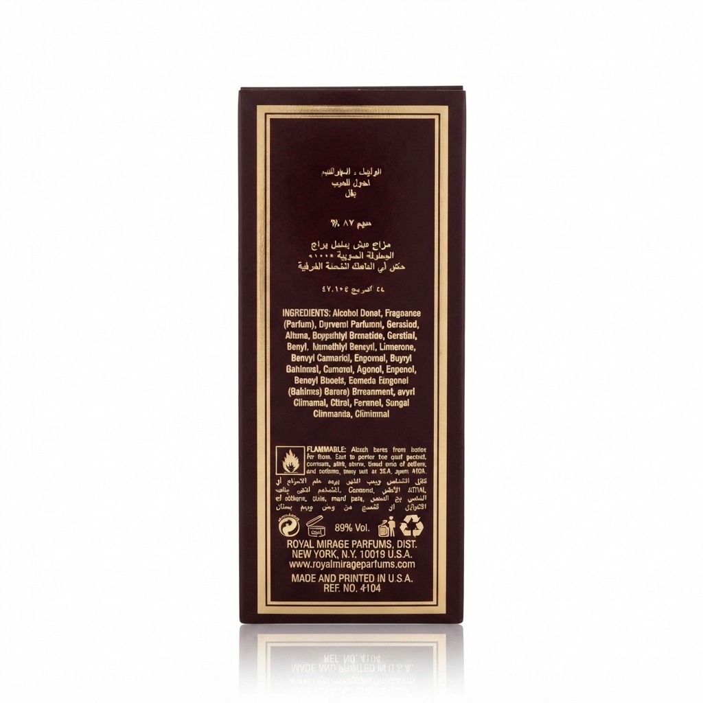Royal Mirage Original Eau De Cologne Spray (4 fl oz / 120 ml)